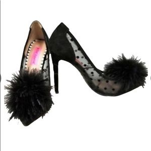 Brand New Betsey Johnson Mesh shoe tati' shoe (Black)